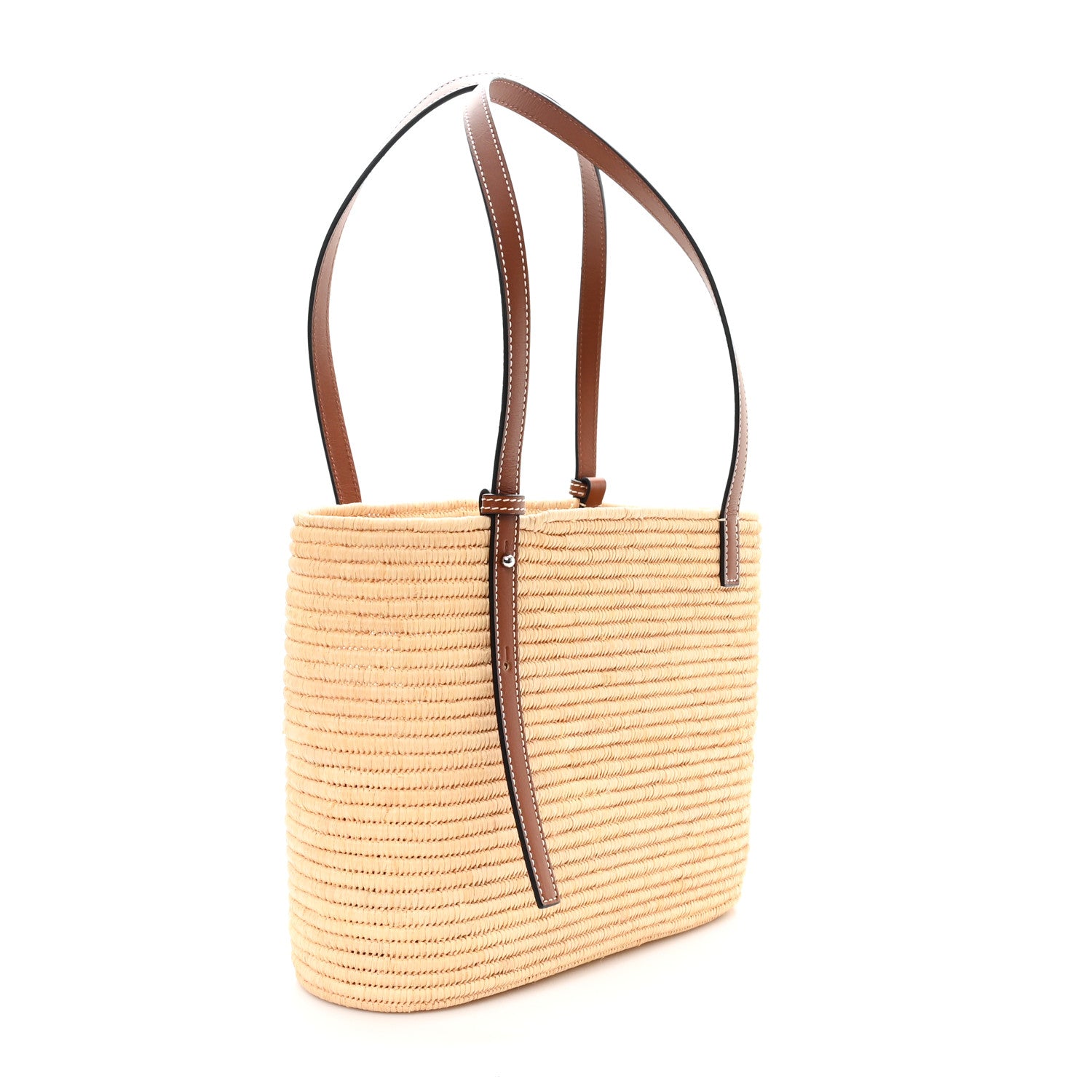 Loewe Raffia Small Square Basket Tote Bag Natural Tan 3 of 11