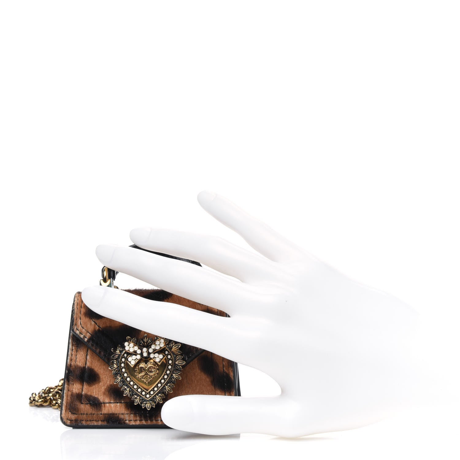 Dolce & Gabbana Pony Hair Leopard Micro Devotion Satchel 2 of 4