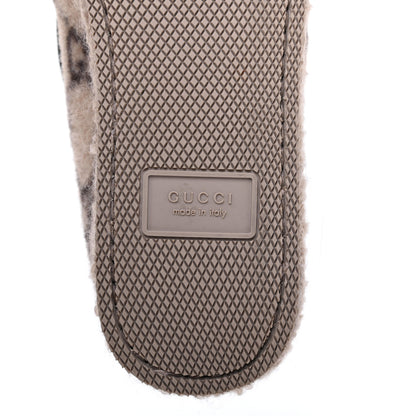 Gucci Covered Wool GG Monogram Womens Fria Horsebit Loafers 38.5 Beige Ebony Black Butterscotch 7 of 11