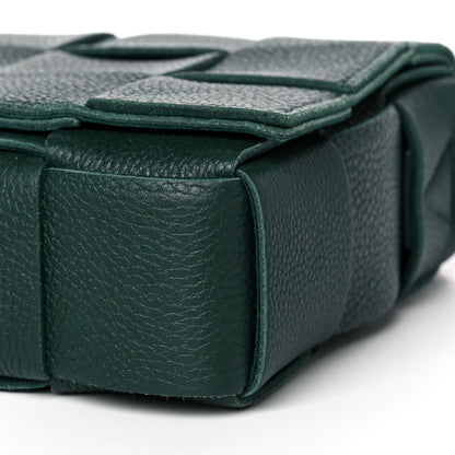 Bottega Veneta Grained Calfskin Maxi Intrecciato Cassette Crossbody Bag Raintree Green 11 of 14