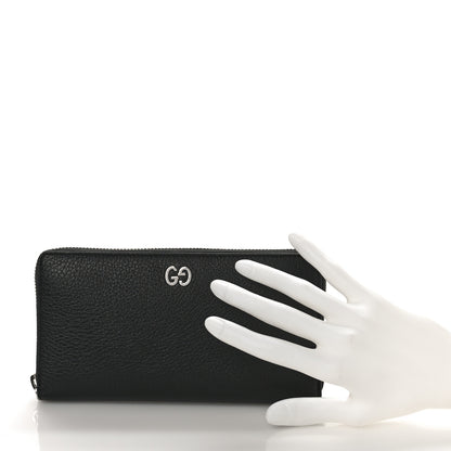 Gucci Pebbled Calfskin Dorian Zip Around Wallet Black 2 of 8