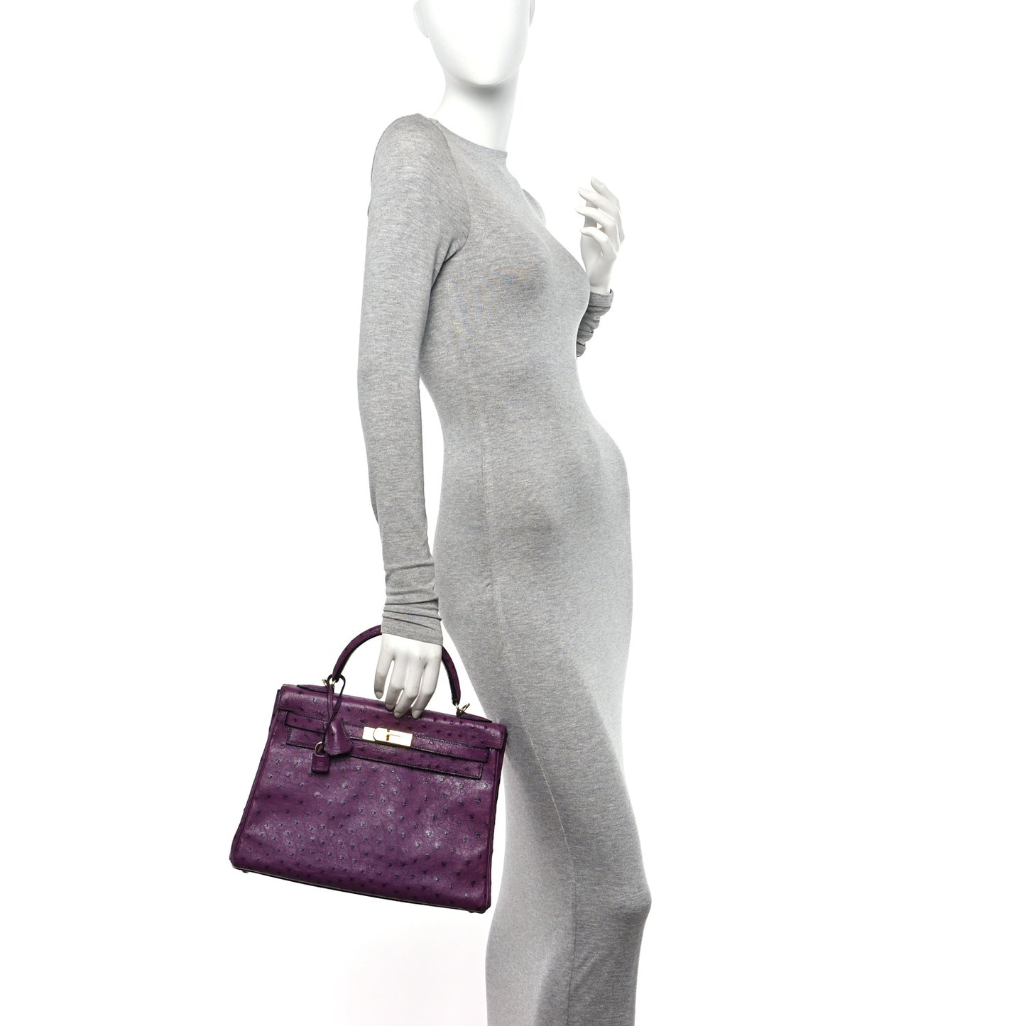Ostrich Kelly Retourne 32 Violine