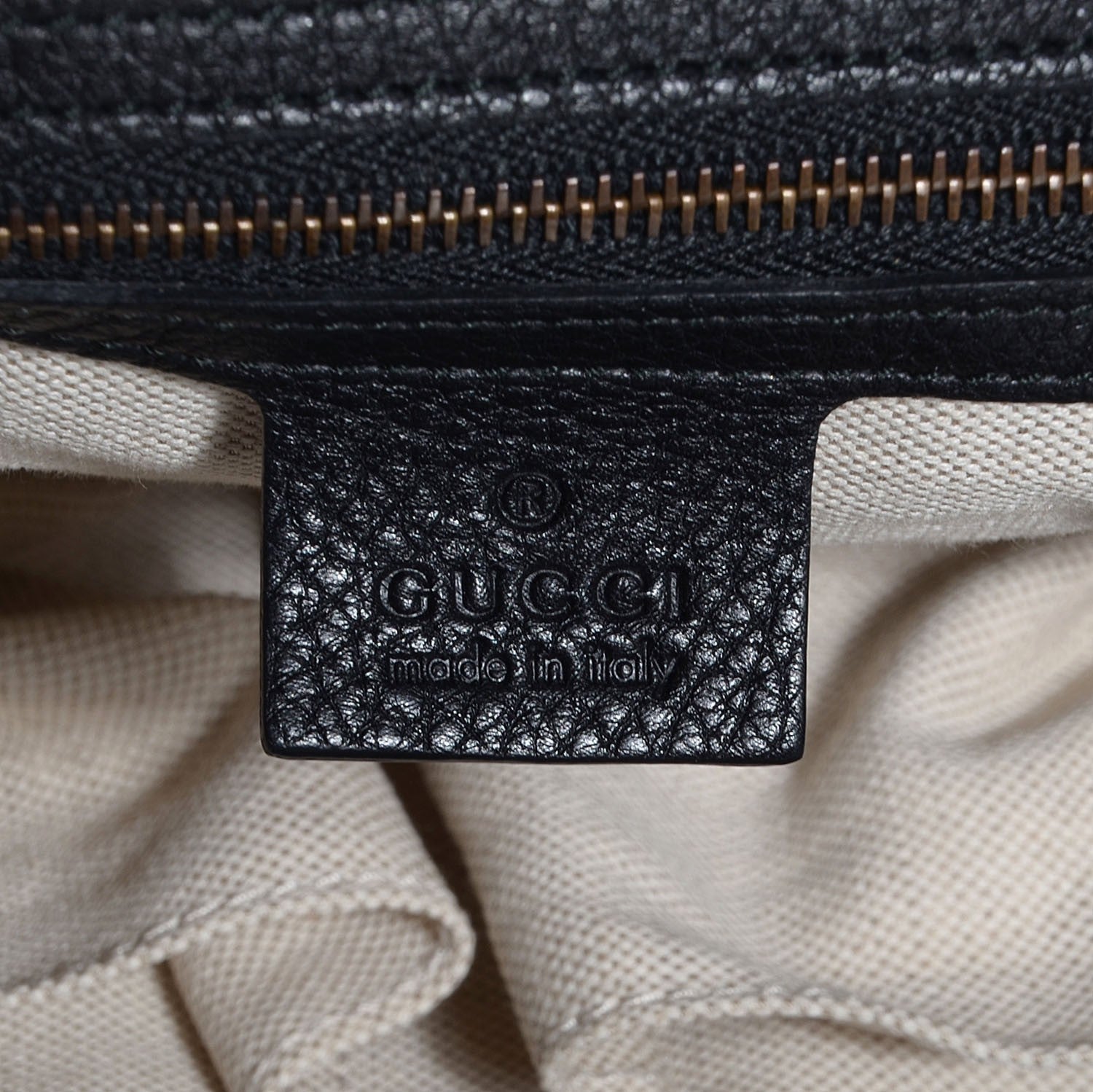 Gucci Leather Medium Twill Hobo Black 6 of 9
