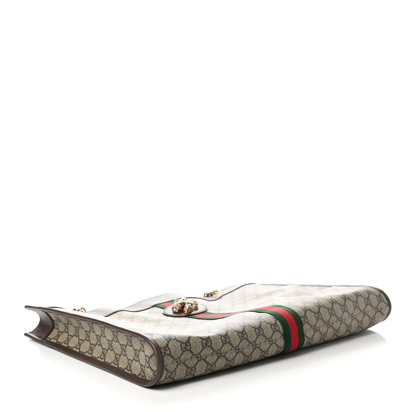 GG Supreme Monogram Large Rajah Chain Tote Beige New Acero
