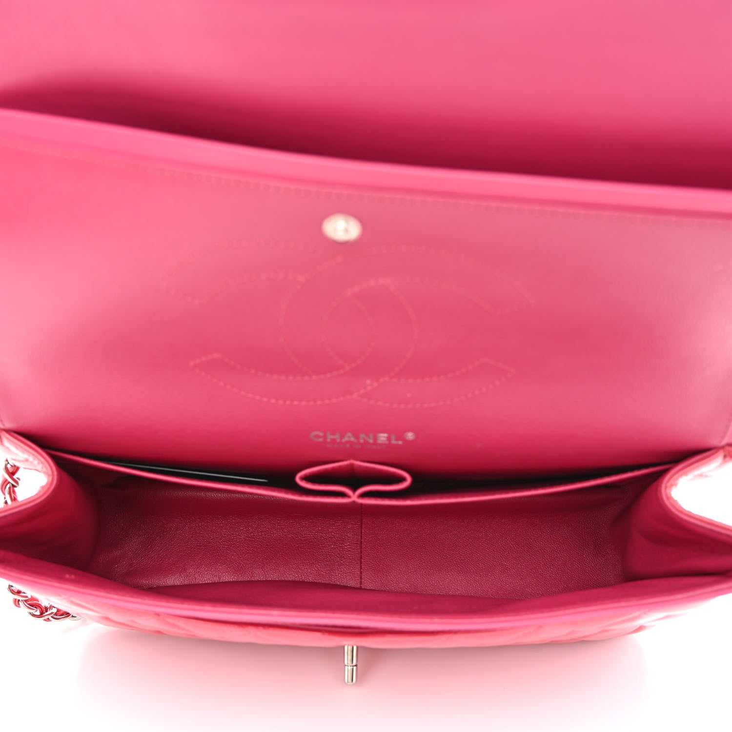 Chanel Patent Quilted Jumbo Double Flap Pink 5 of 15
