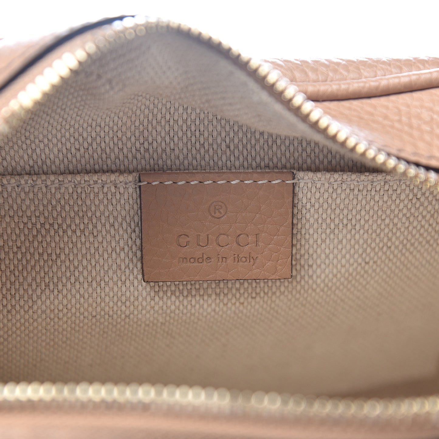 Pebbled Calfskin Small Soho Disco Bag Rose Beige