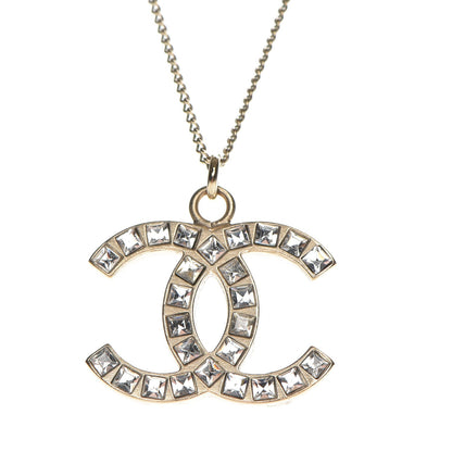Chanel Baguette Crystal CC Necklace Gold 4 of 6
