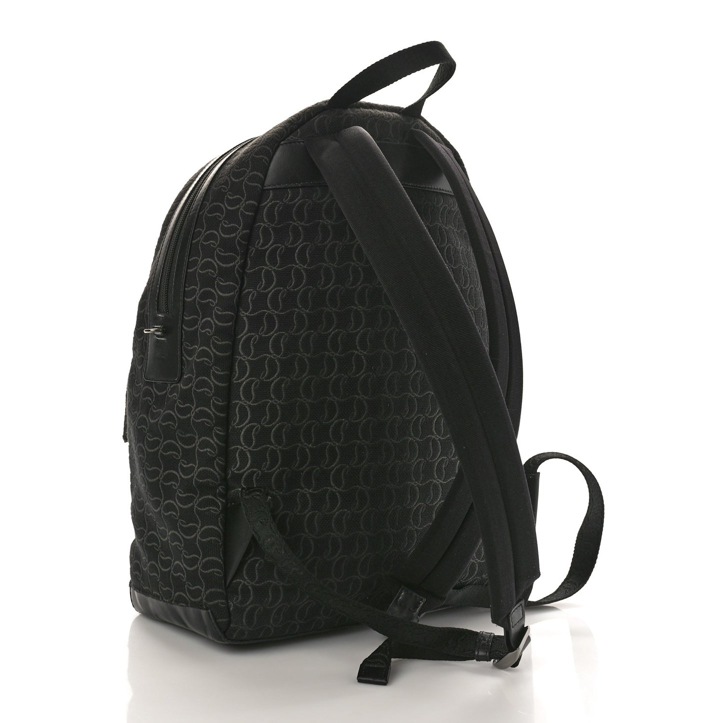 Logo Jacquard Zip N Flap Backpack Black