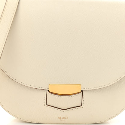 Celine Grained Calfskin Medium Trotteur White 8 of 10