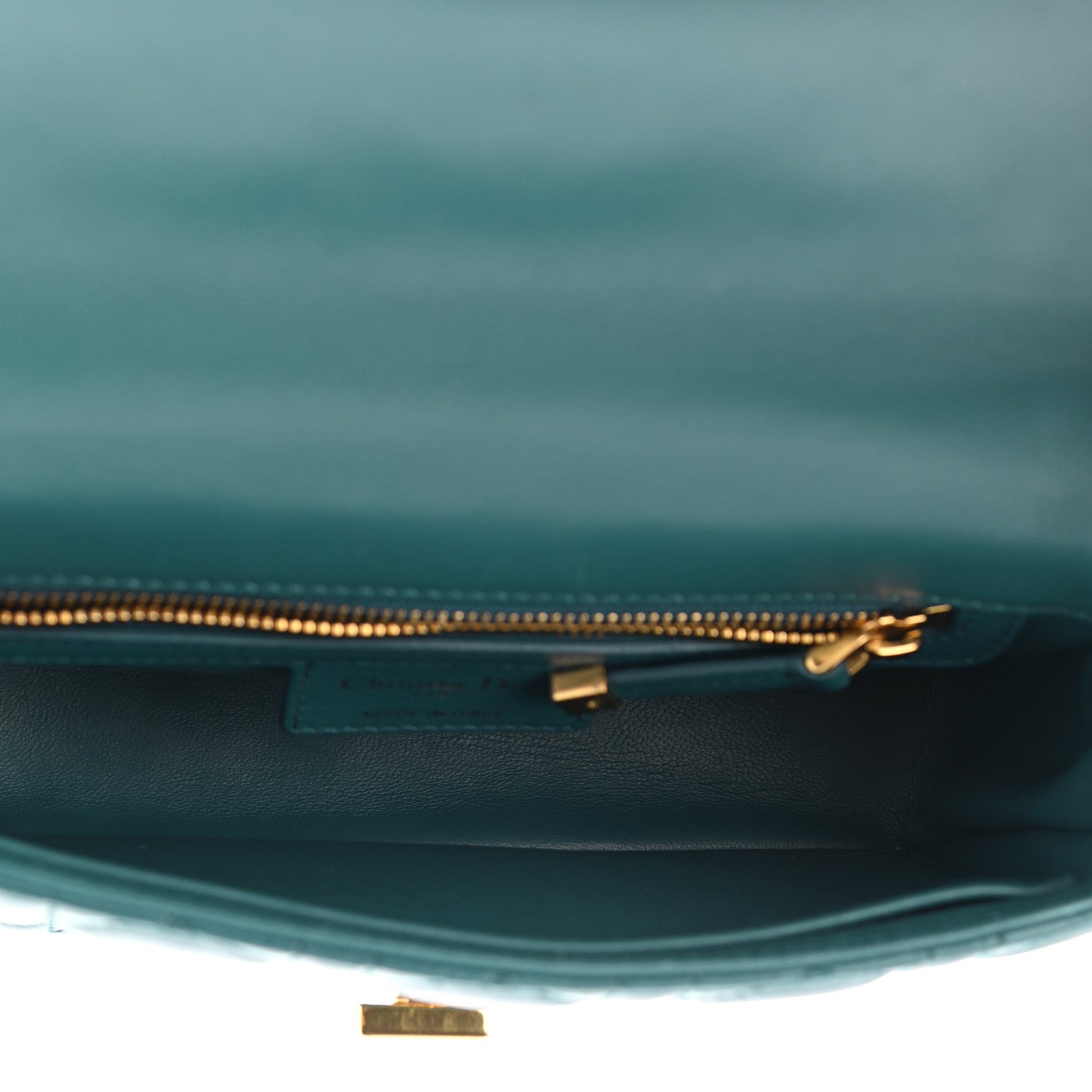 Christian Dior Lambskin Cannage Small Caro Bag Deep Ocean 5 of 14