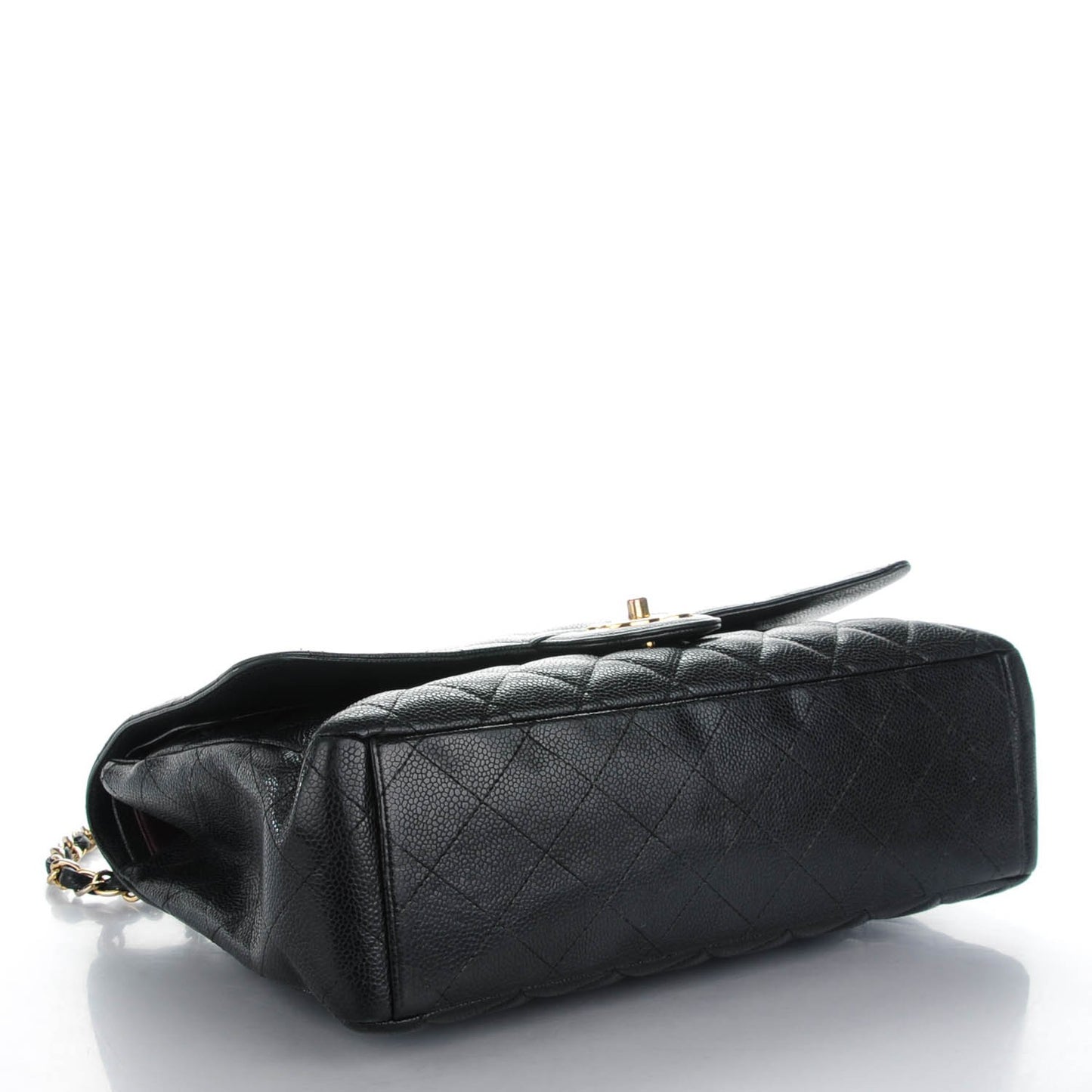 Caviar Quilted Maxi Double Flap Black