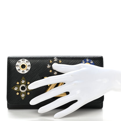 Louis Vuitton Epi Mechanical Flowers Twist Wallet Black 2 of 9