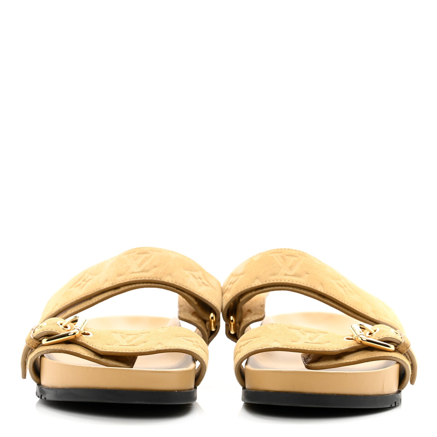 Suede Bom Dia Mule Sandals 36.5 Beige