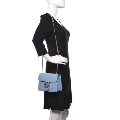 Gucci Dollar Calfskin Small Interlocking G Shoulder Bag Mineral Blue 2 of 10