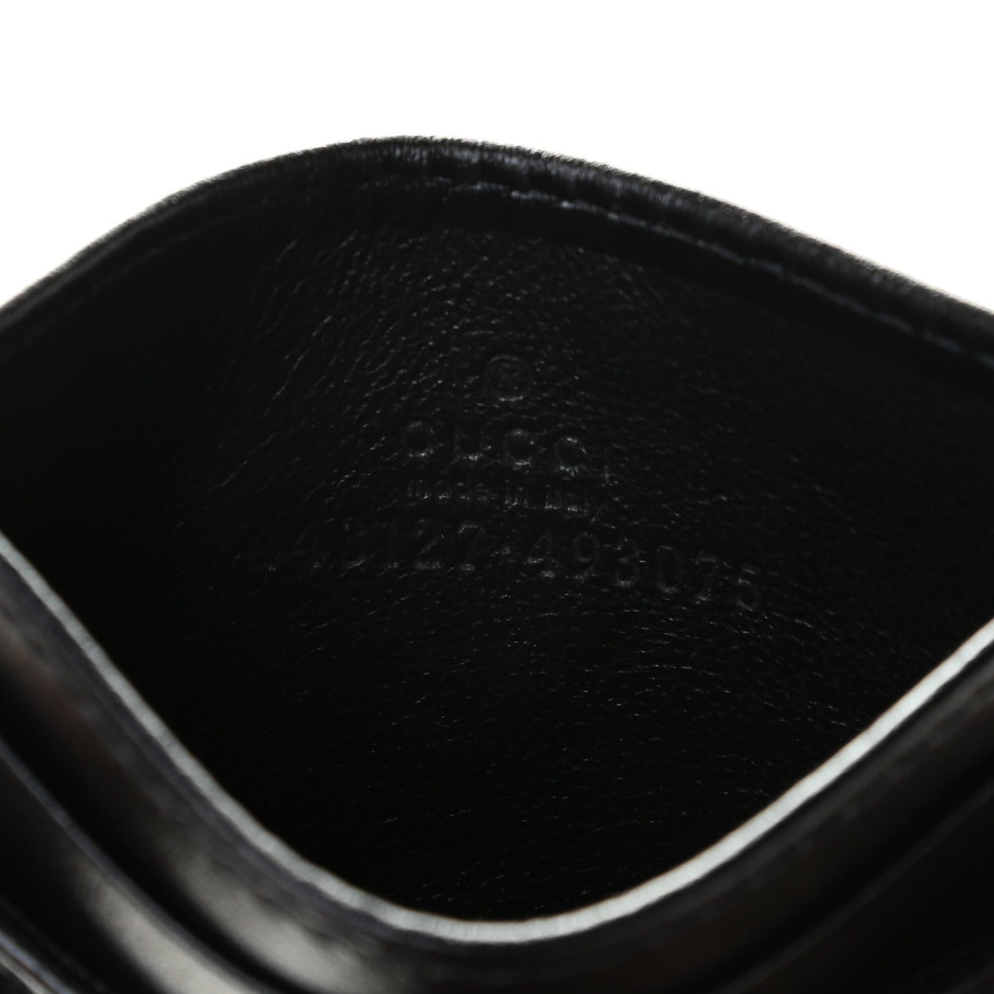 Calfskin Matelasse GG Marmont Card Holder Black