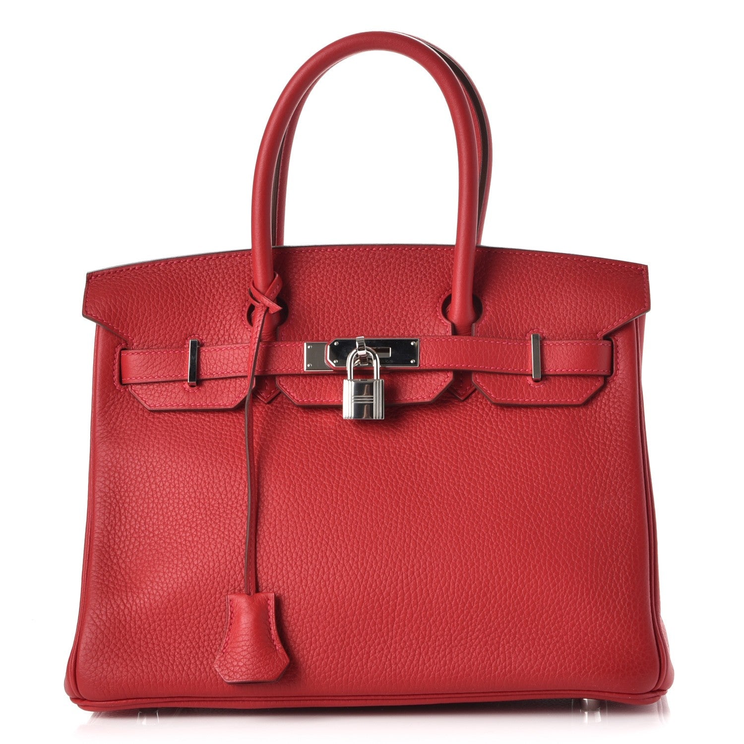 Hermes Taurillon Clemence Birkin 30 Rouge Garance 1 of 36