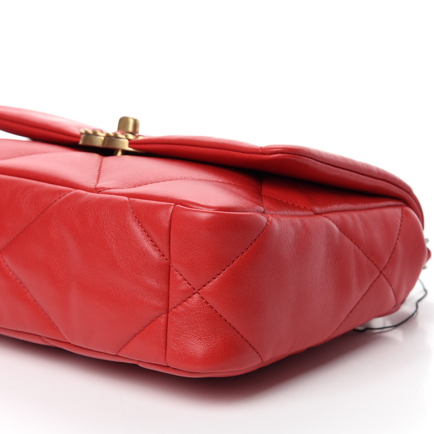 Chanel Lambskin Quilted Medium 19 Flap Red 7 of 11