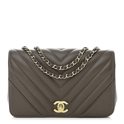 Chanel Calfskin Chevron Quilted Mini Statement Flap Brown 1 of 11