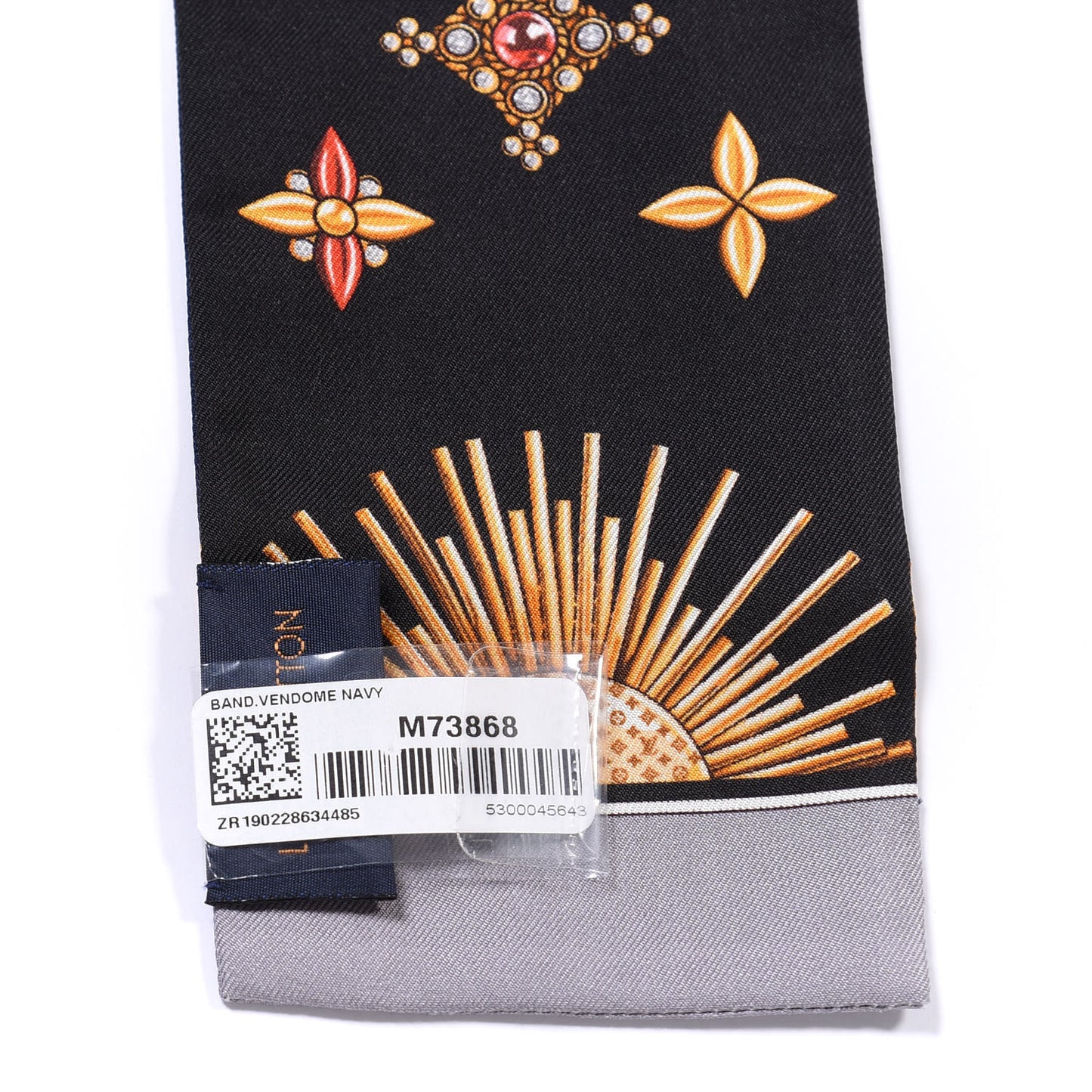 Silk Monogram Vendome Bandeau Navy