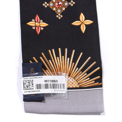 Louis Vuitton Silk Monogram Vendome Bandeau Navy 3 of 3