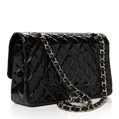 Chanel Patent Quilted Medium Double Flap Black 3 of 10