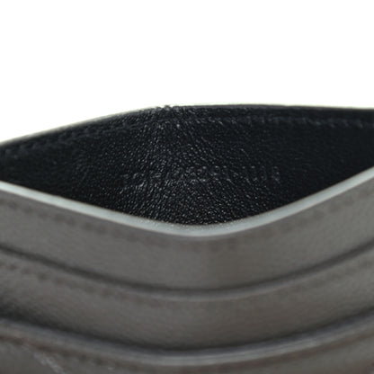 Saint Laurent Grain De Poudre Matelasse Chevron Monogram Credit Card Case Coal 7 of 7