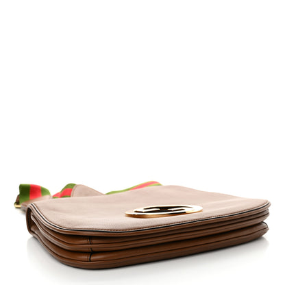 Gucci Roxy Calfskin Web Medium Blondie Shoulder Flap Bag Cuir 4 of 12