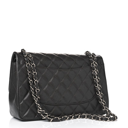Chanel Caviar Quilted Jumbo Double Flap Dark Charcoal 2 of 5