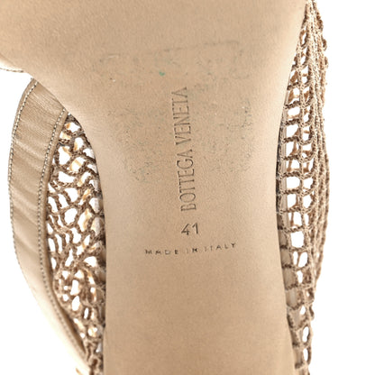 Bottega Veneta Mesh Nappa Chunky Chain Sandals 41 Beige Pony 6 of 9