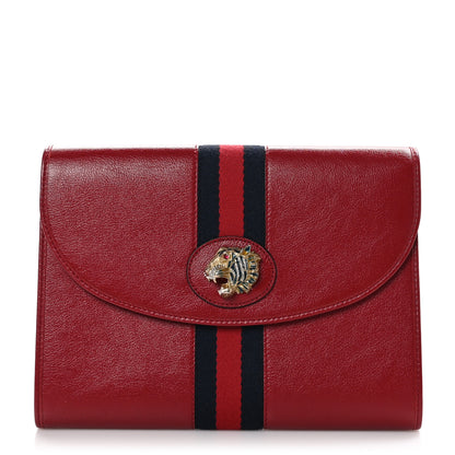 Gucci Calfskin Web Rajah Clutch Romantic Cherry 1 of 9