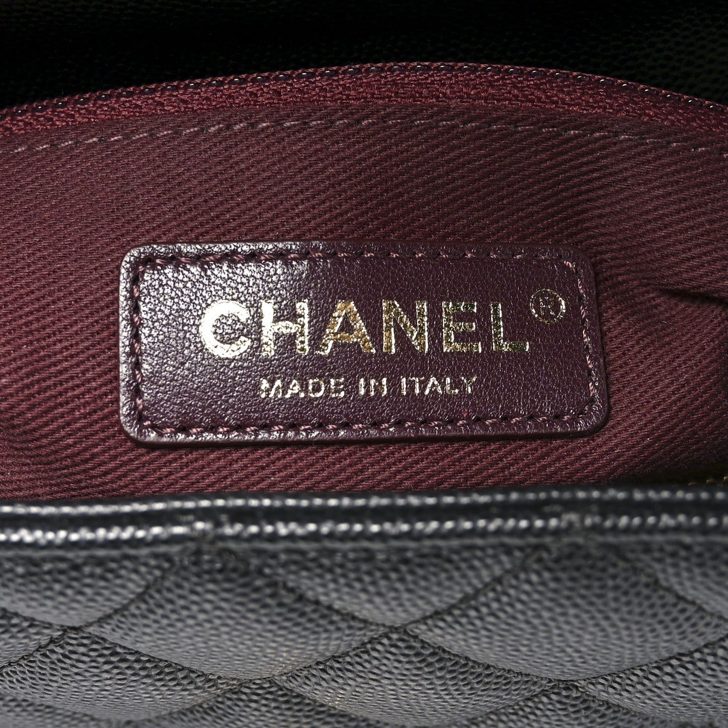 Caviar Quilted Small Coco Handle Flap Black