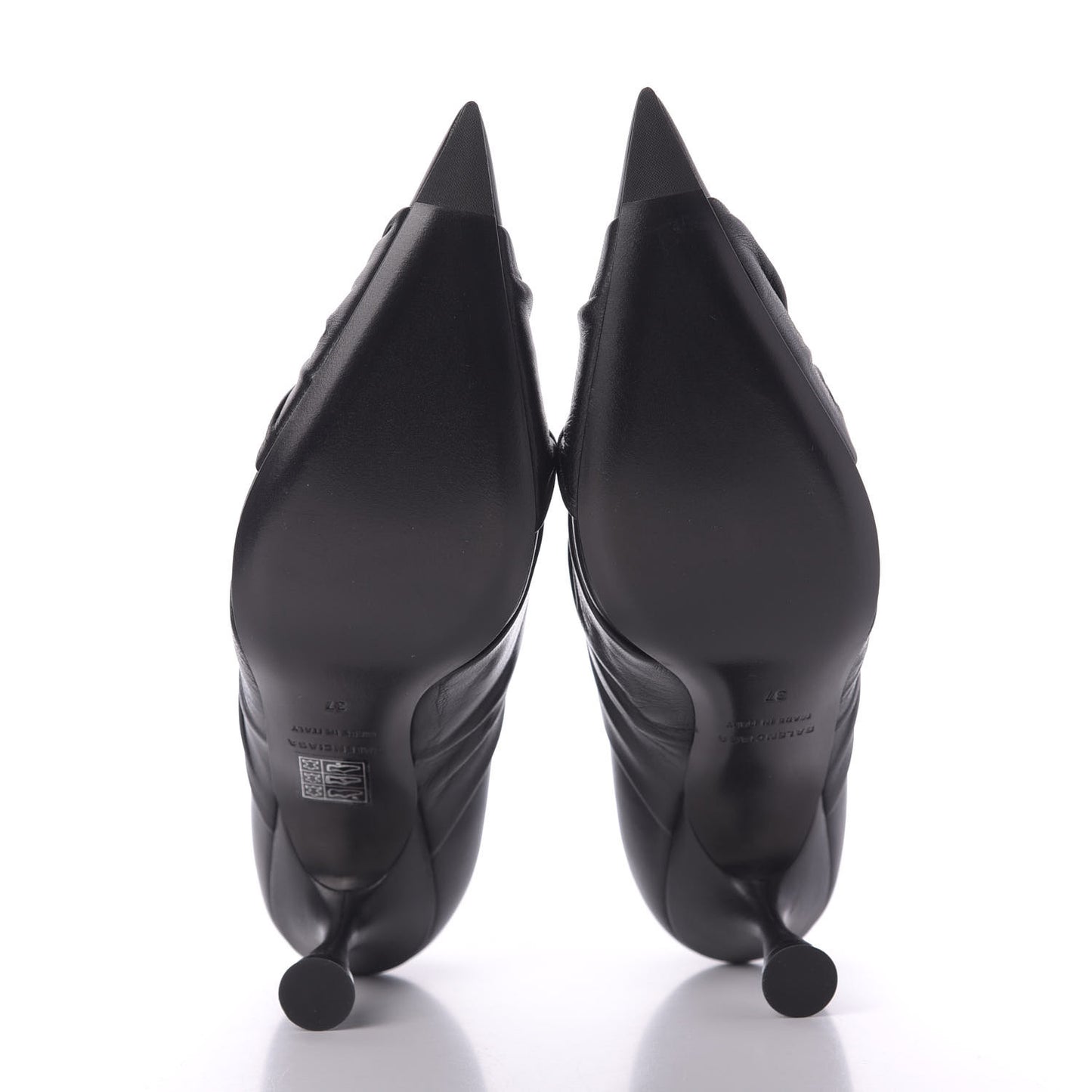 Smooth Nappa Drapy 80mm Pumps 37 Black