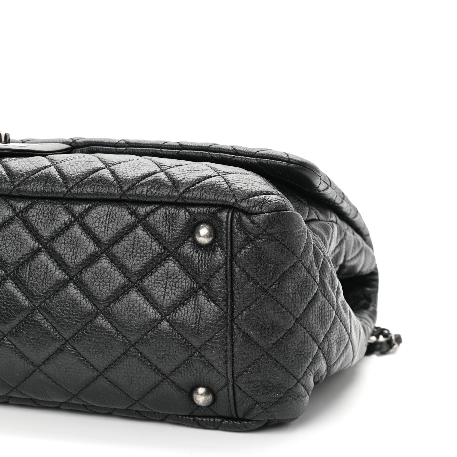 Chanel Calfskin Quilted XXL Travel Flap Bag Black 10 of 10