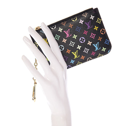 Louis Vuitton Monogram Multicolor Key Pouch Black Grenade 2 of 8