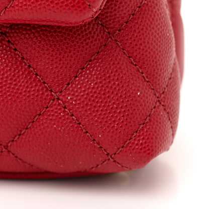 Chanel Caviar Quilted Mini Coco Handle Flap Red 11 of 12