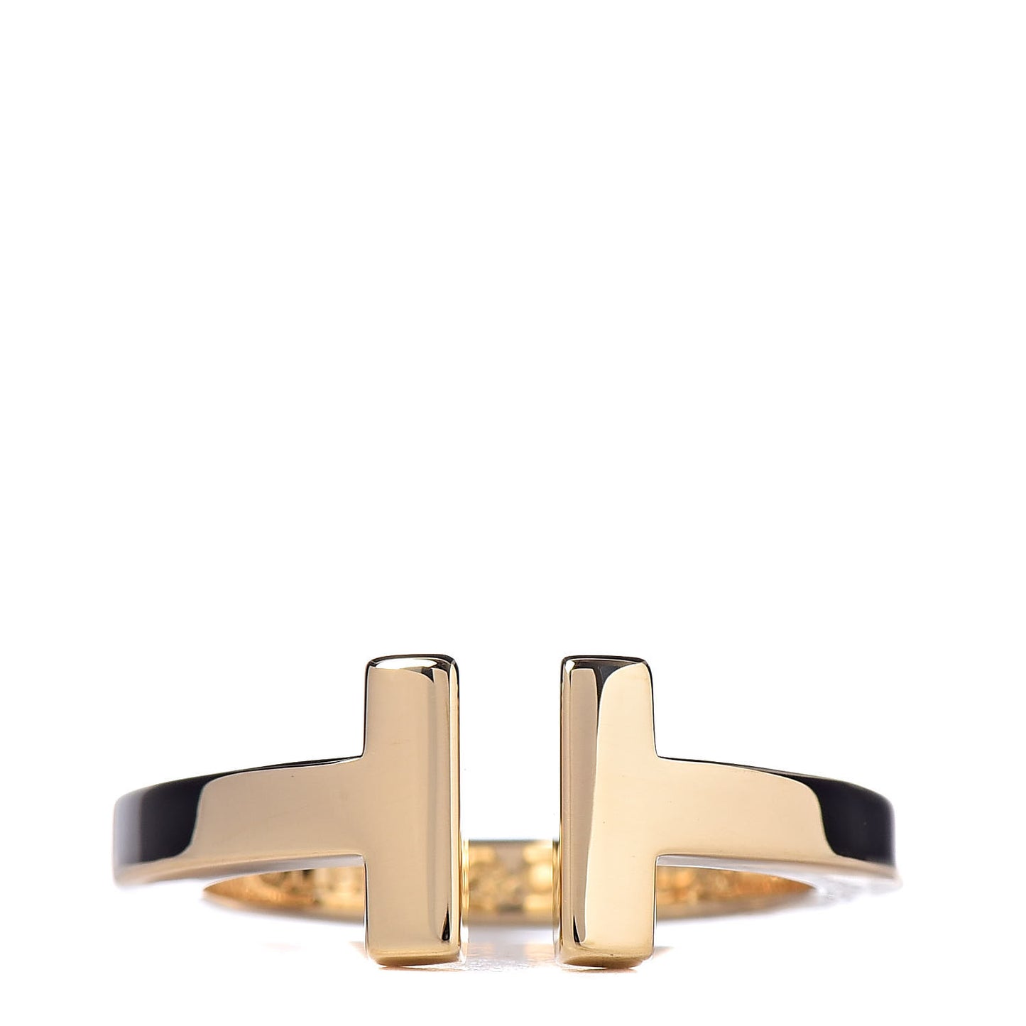 18K Yellow Gold T Square Ring 49 4.75