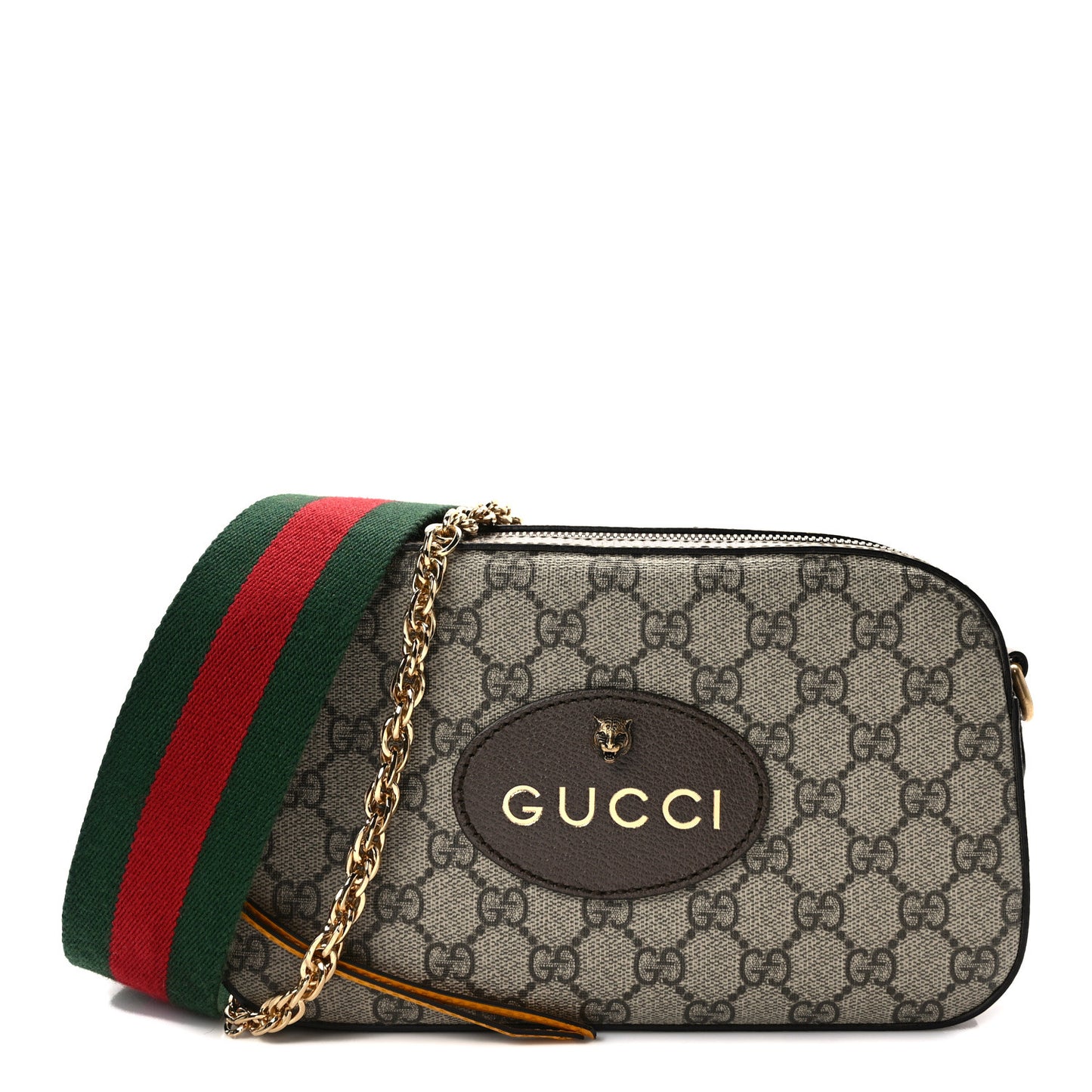 GG Supreme Monogram Web Neo Vintage Shoulder Bag Beige New Acero Crop
