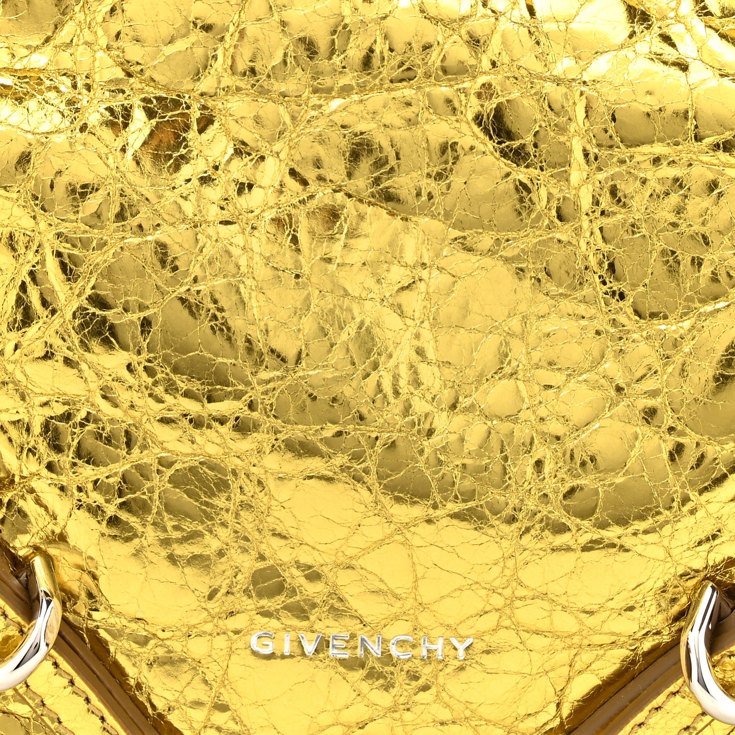 Metallic Calfskin Mini Voyou Bag Gold