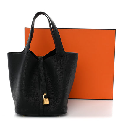 Hermes Taurillon Clemence Picotin Lock 22 MM Black 10 of 10