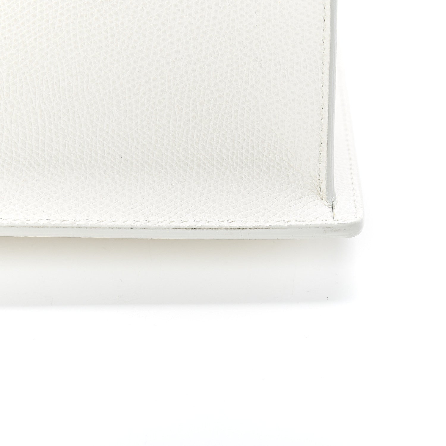 Christian Dior Grained Calfskin 30 Montaigne Chain Flap Bag White 9 of 12