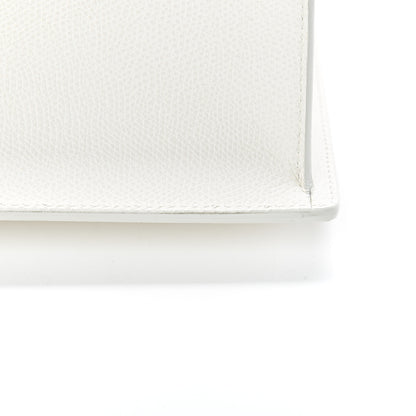 Christian Dior Grained Calfskin 30 Montaigne Chain Flap Bag White 9 of 12