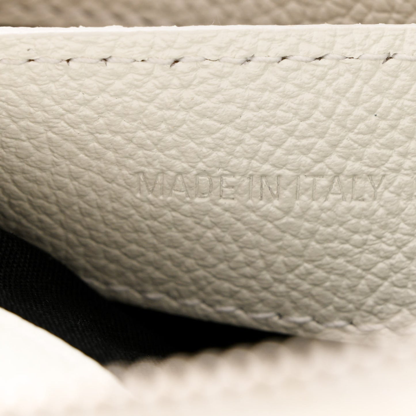 Grained Calfskin Logo XXS Ville Top Handle Bag White Fluo Pink