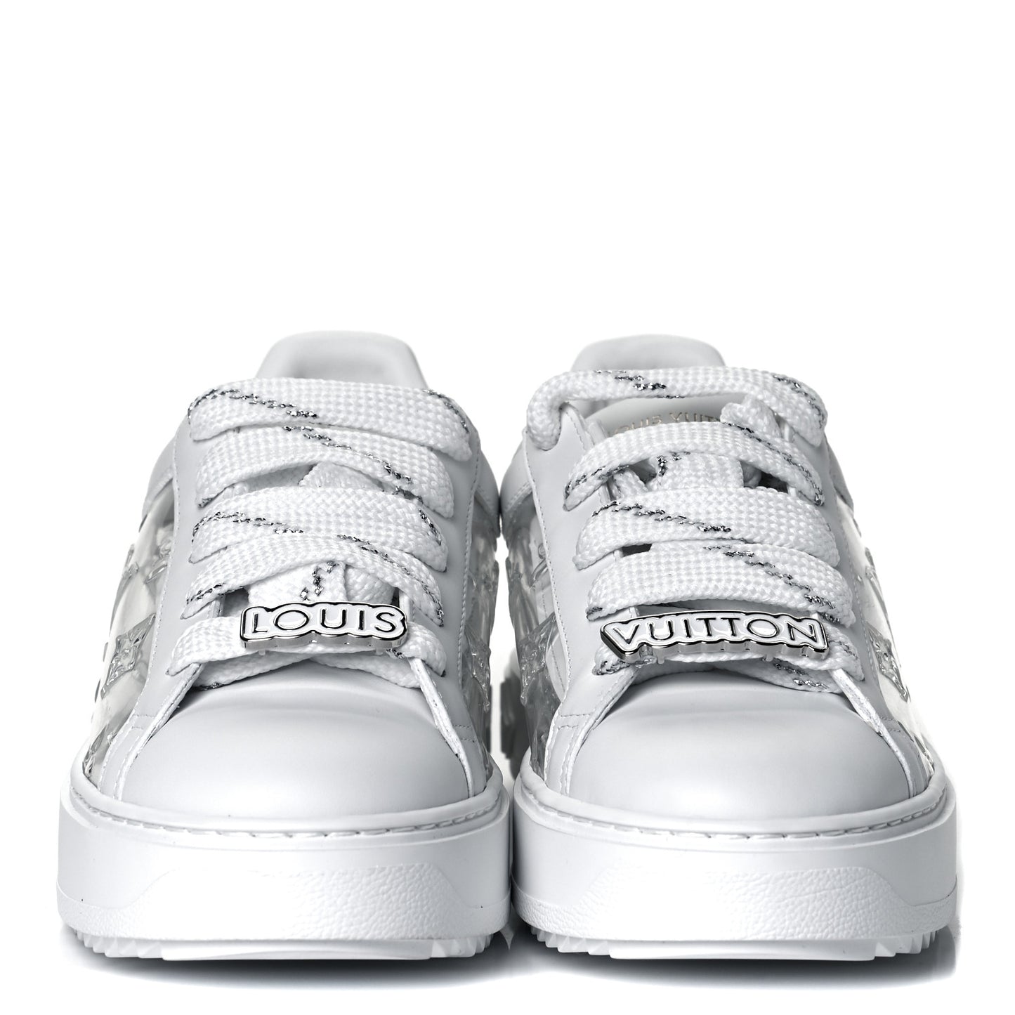 Monogram PVC Time Out Sneakers 36 Silver