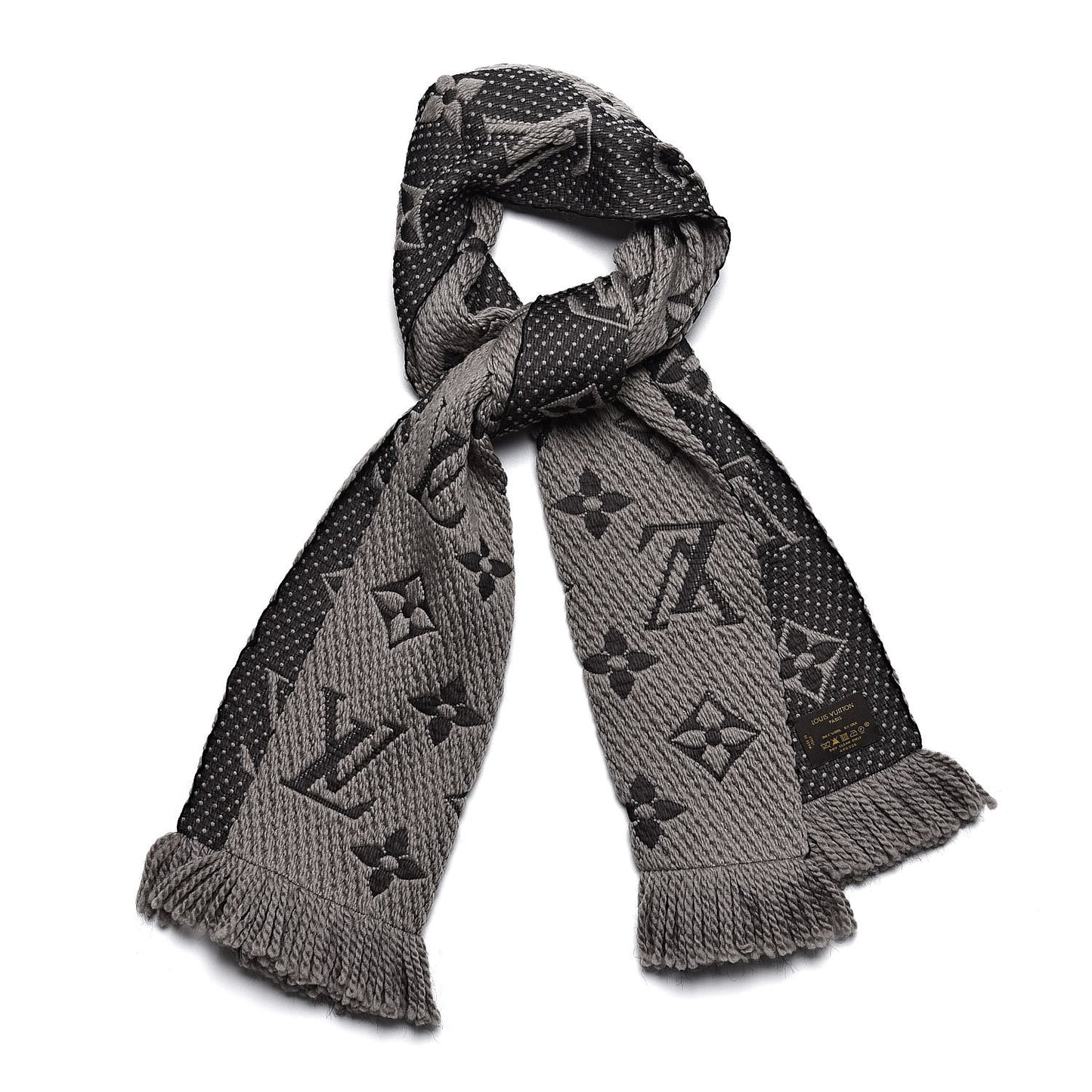 Wool Silk Logomania Scarf Verone