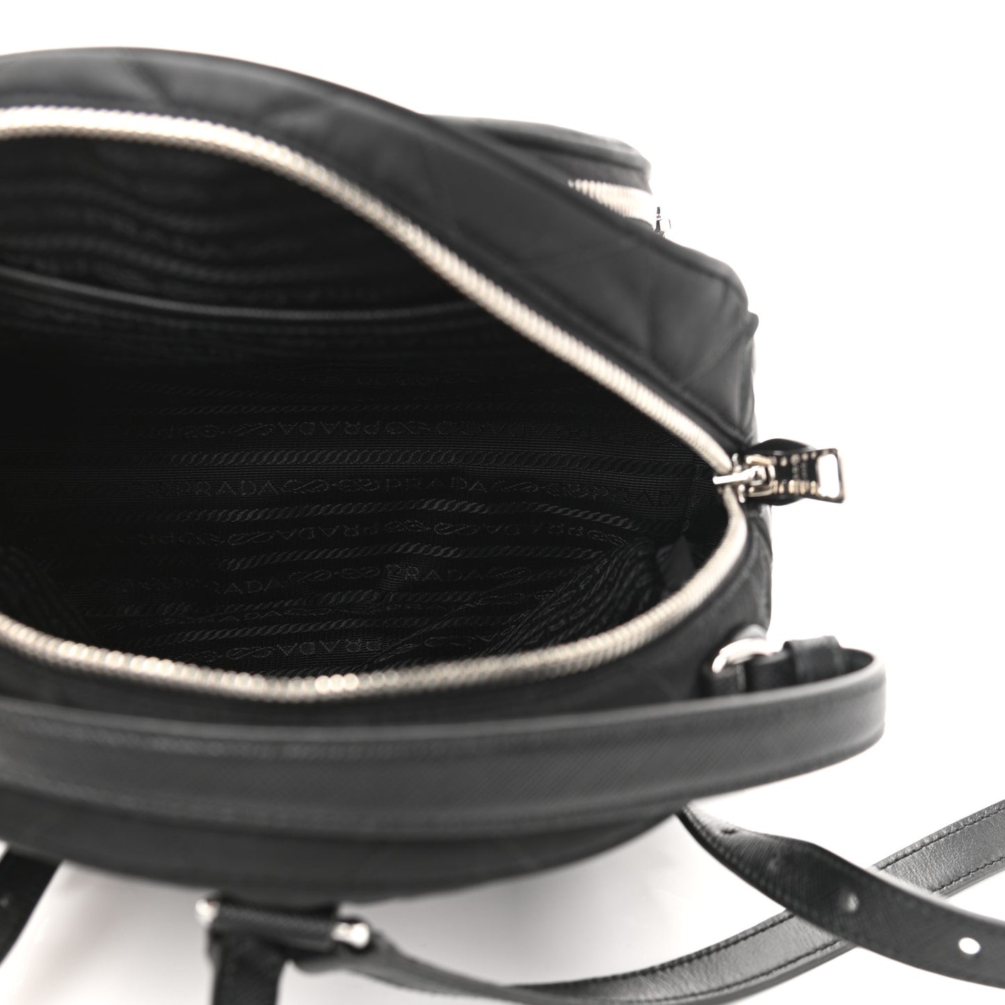 Nylon Tessuto Impuntu Quilted Backpack Black