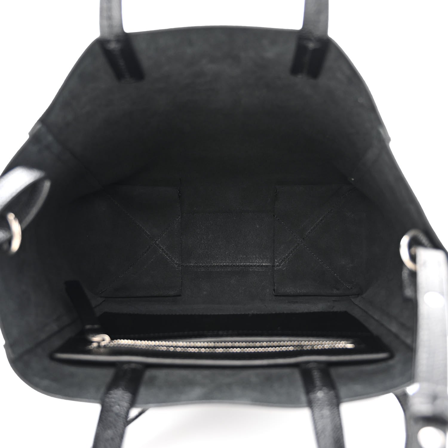 Celine Grained Calfskin Small Vertical Cabas Black 5 of 9