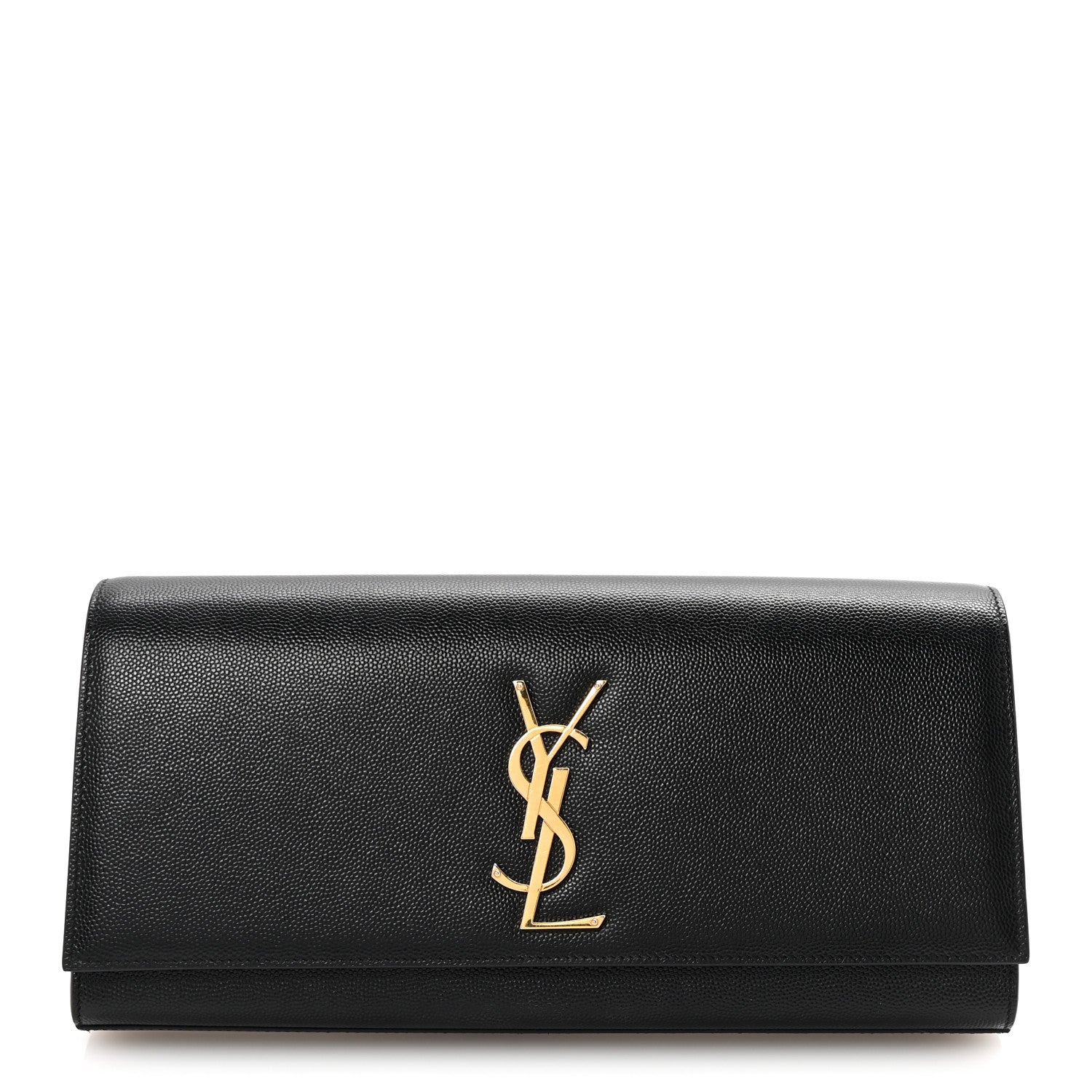 Saint Laurent Grain De Poudre Monogram Cassandre Clutch Black 1 of 6