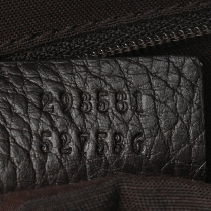 Gucci Crystal Monogram Medium Abbey Pocket Hobo Tote Dark Brown 7 of 10