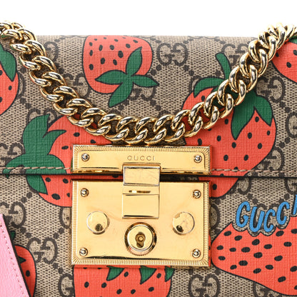 Gucci GG Supreme Monogram Strawberry Small Padlock Shoulder Bag 8 of 10