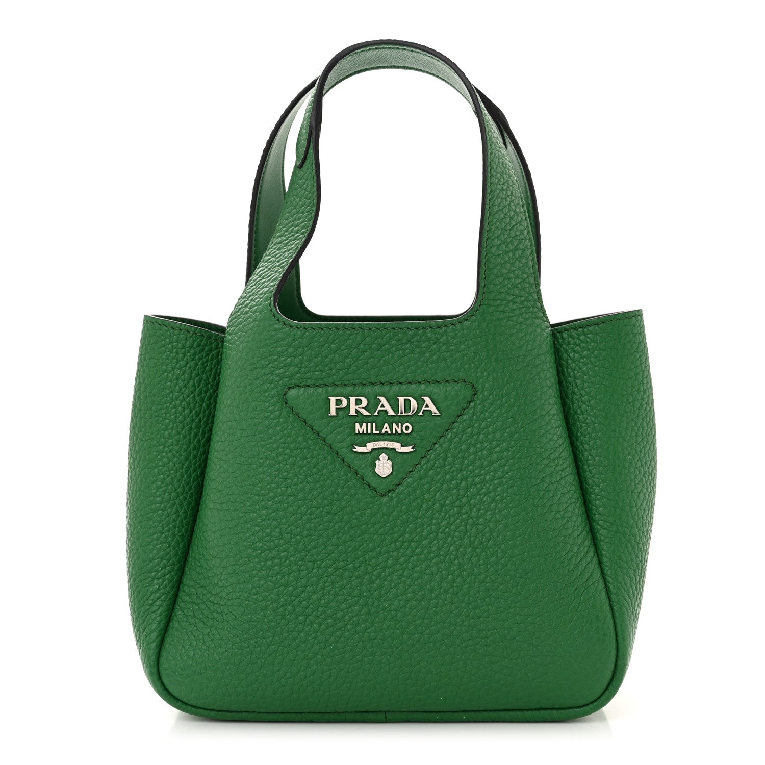 Prada Vitello Daino Soft Mini Dynamique Tote Verde 1 of 10